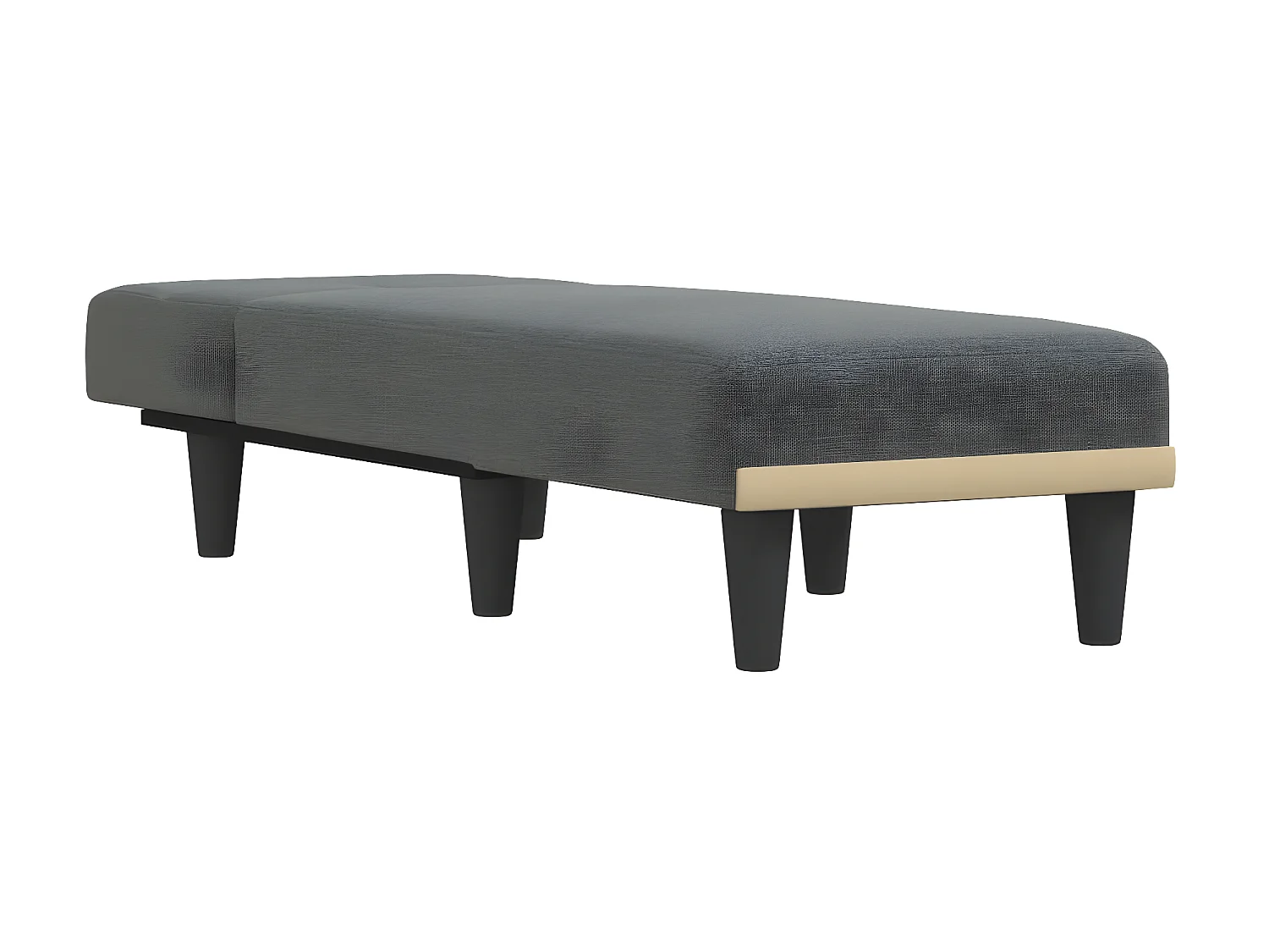 Méridienne convertible gris foncé tissu LSJ5366