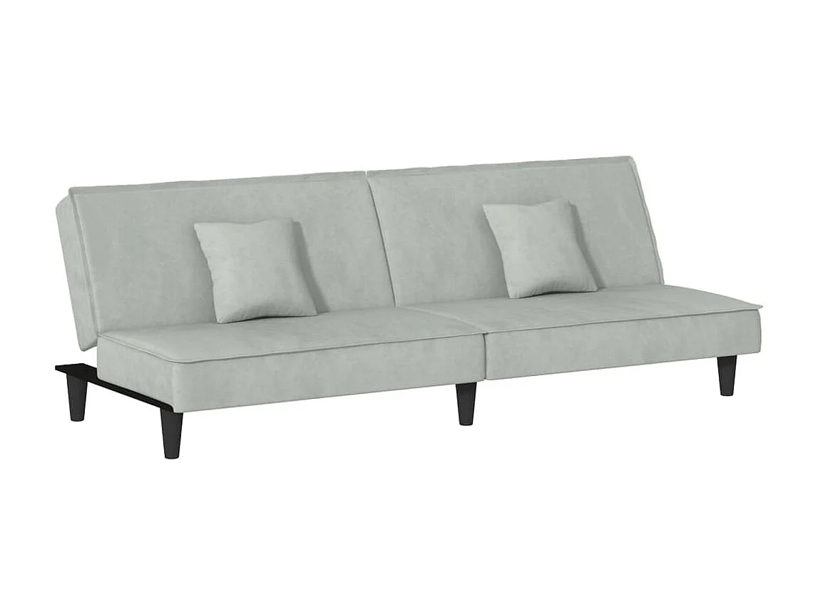 Sofá-cama veludo cinzento-claro PT215377