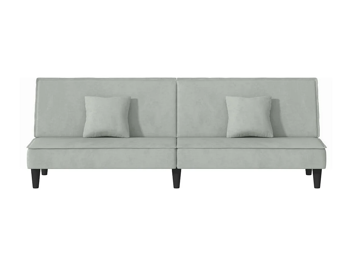 Sofá-cama veludo cinzento-claro PT215377