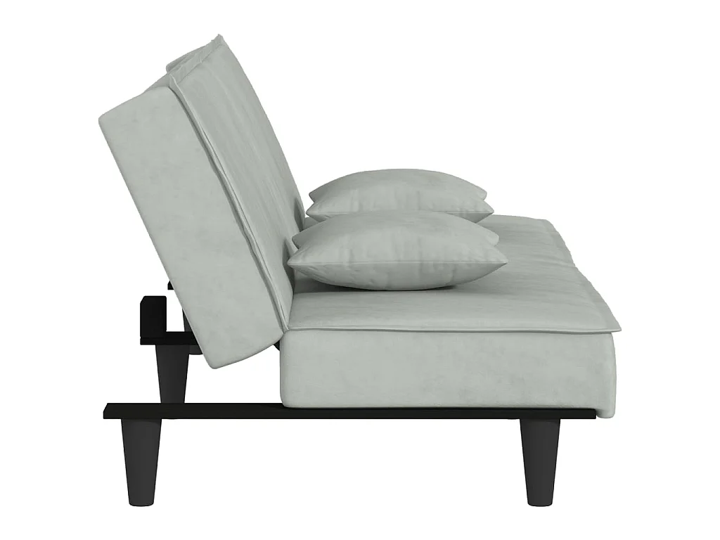 Sofá-cama veludo cinzento-claro PT215377
