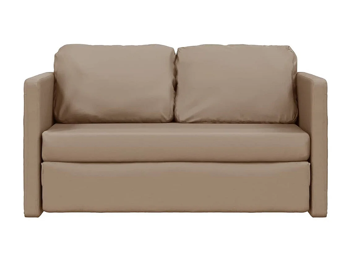 Canapé convertible 2 en 1 cappuccino 112x174x55 cm  similicuir LODW45523