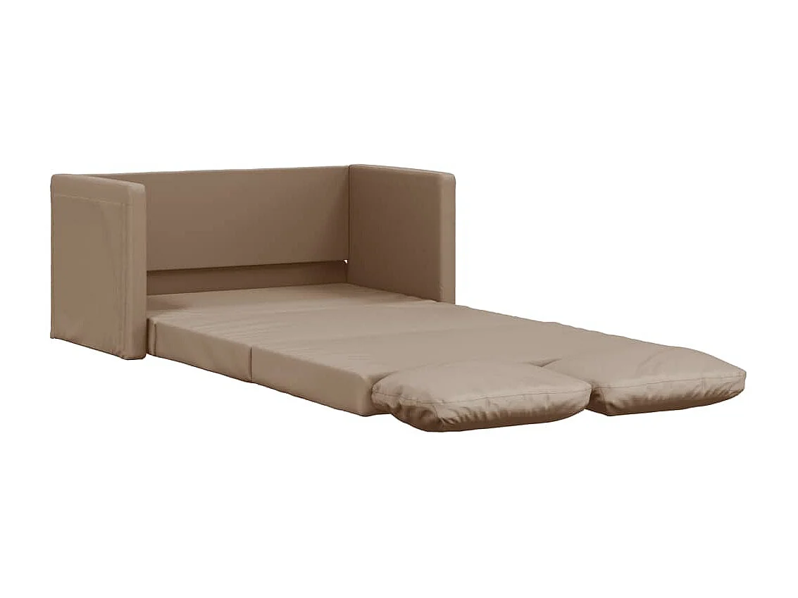 Slaapbank vloermodel 2-in-1 112x174x55 cm kunstleer cappuccino NL570221