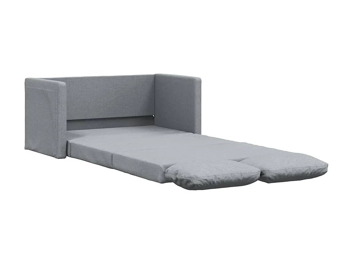 Canapé convertible 2 en 1 gris 112x174x55 cm clair tissu LODW37034