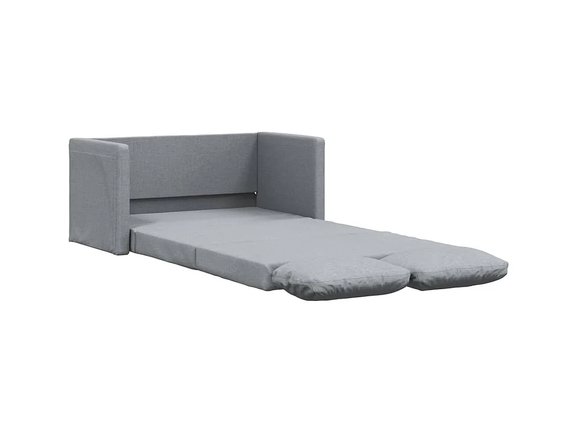 Canapé convertible 2 en 1 gris 112x174x55 cm clair tissu LODW37034