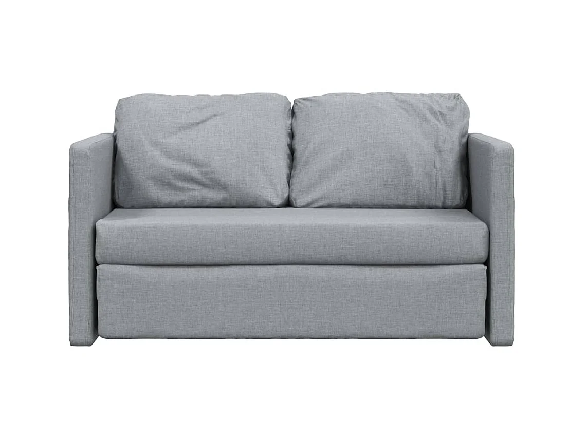 Canapé convertible 2 en 1 gris 112x174x55 cm clair tissu LODW37034