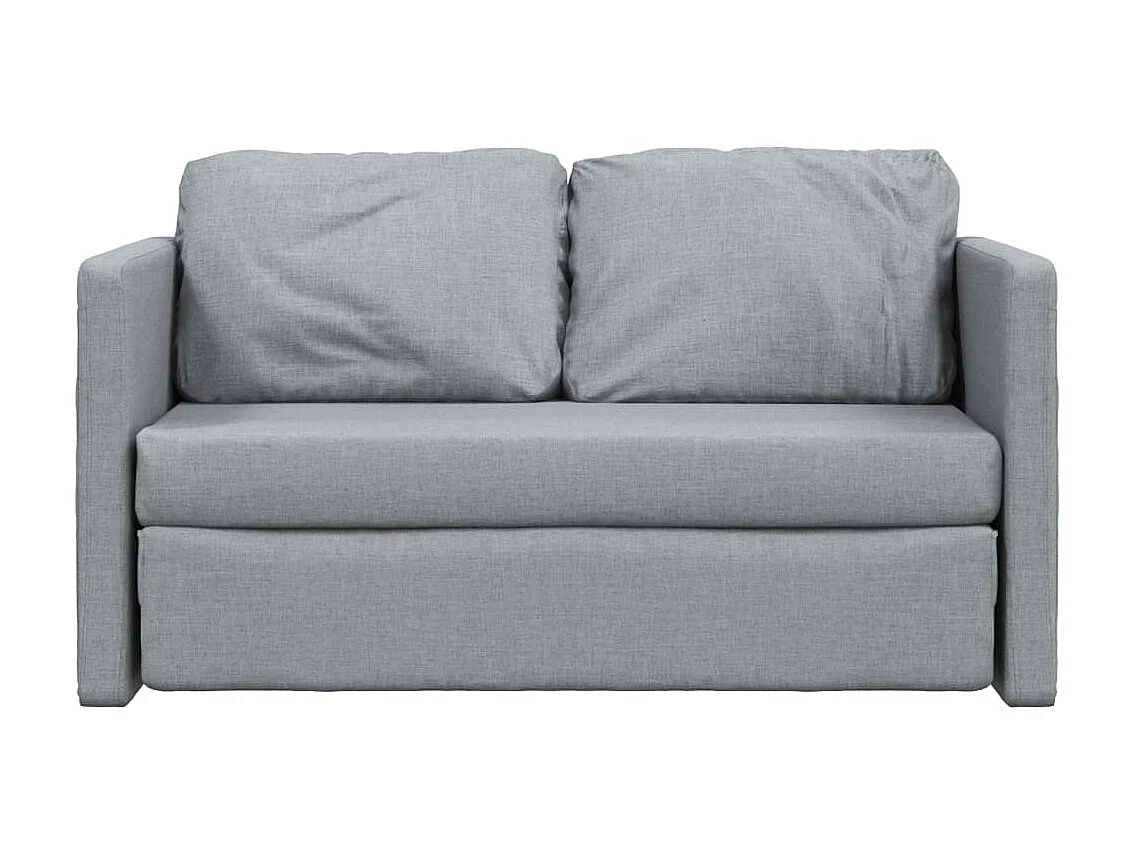 Canapé convertible 2 en 1 gris 112x174x55 cm clair tissu LODW37034