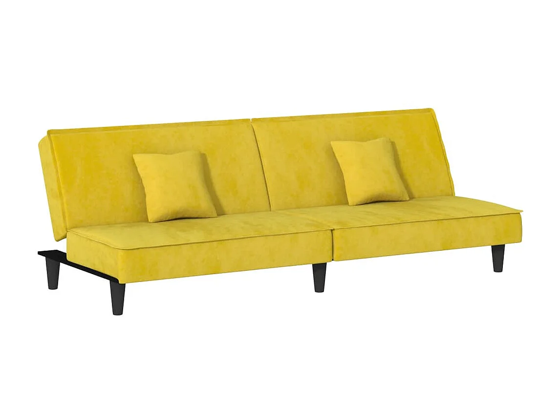 Sofá cama de terciopelo amarillo ES85948