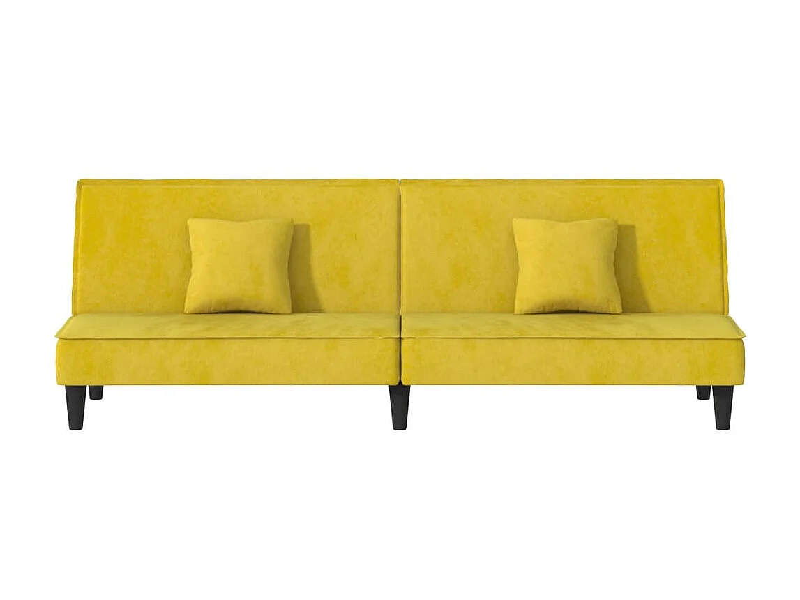 Sofá cama de terciopelo amarillo ES85948