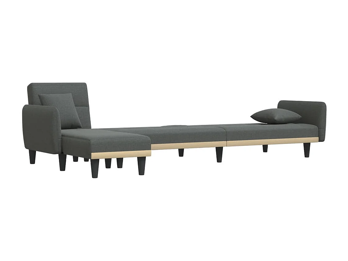 Sofá cama rinconera tela gris oscuro 275x140x70 cm PWFG66976