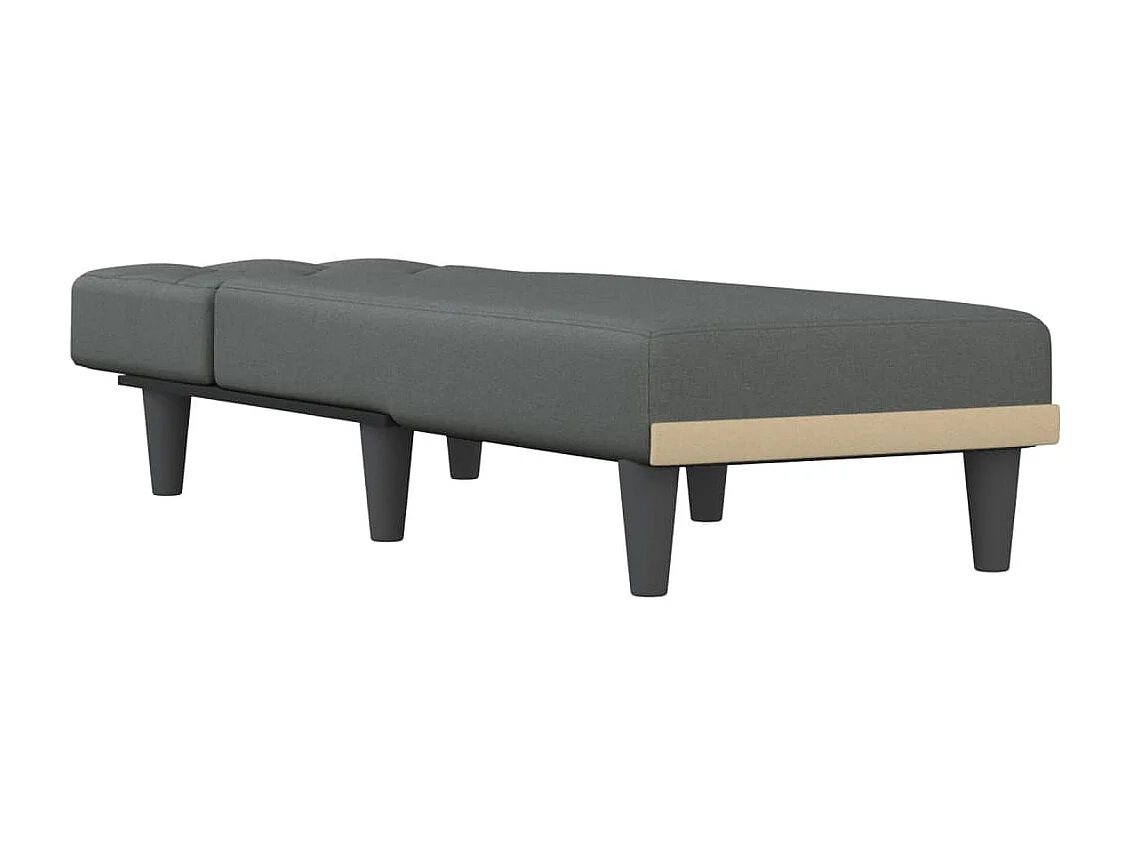 Méridienne convertible gris foncé tissu ODF1362 OID7748