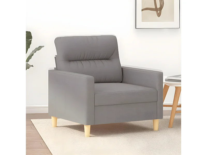 Fauteuil droit Taupe 60 cm Tissu FVBB74588