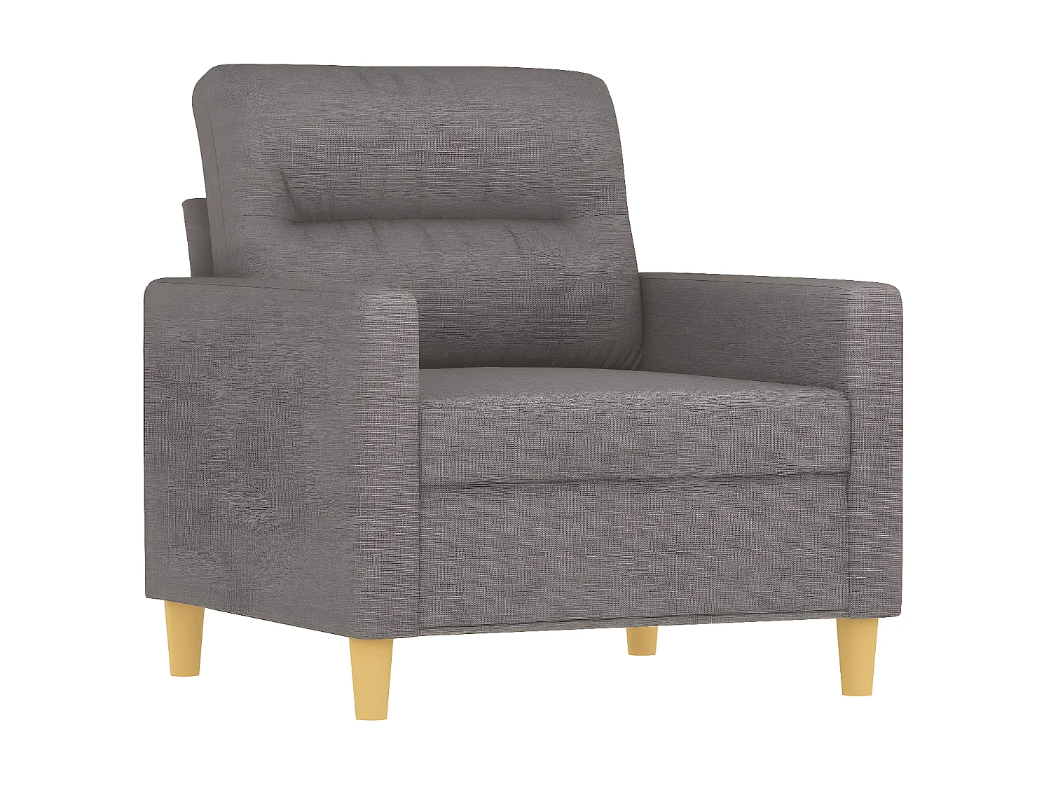 Fauteuil droit Taupe 60 cm Tissu FVBB74588