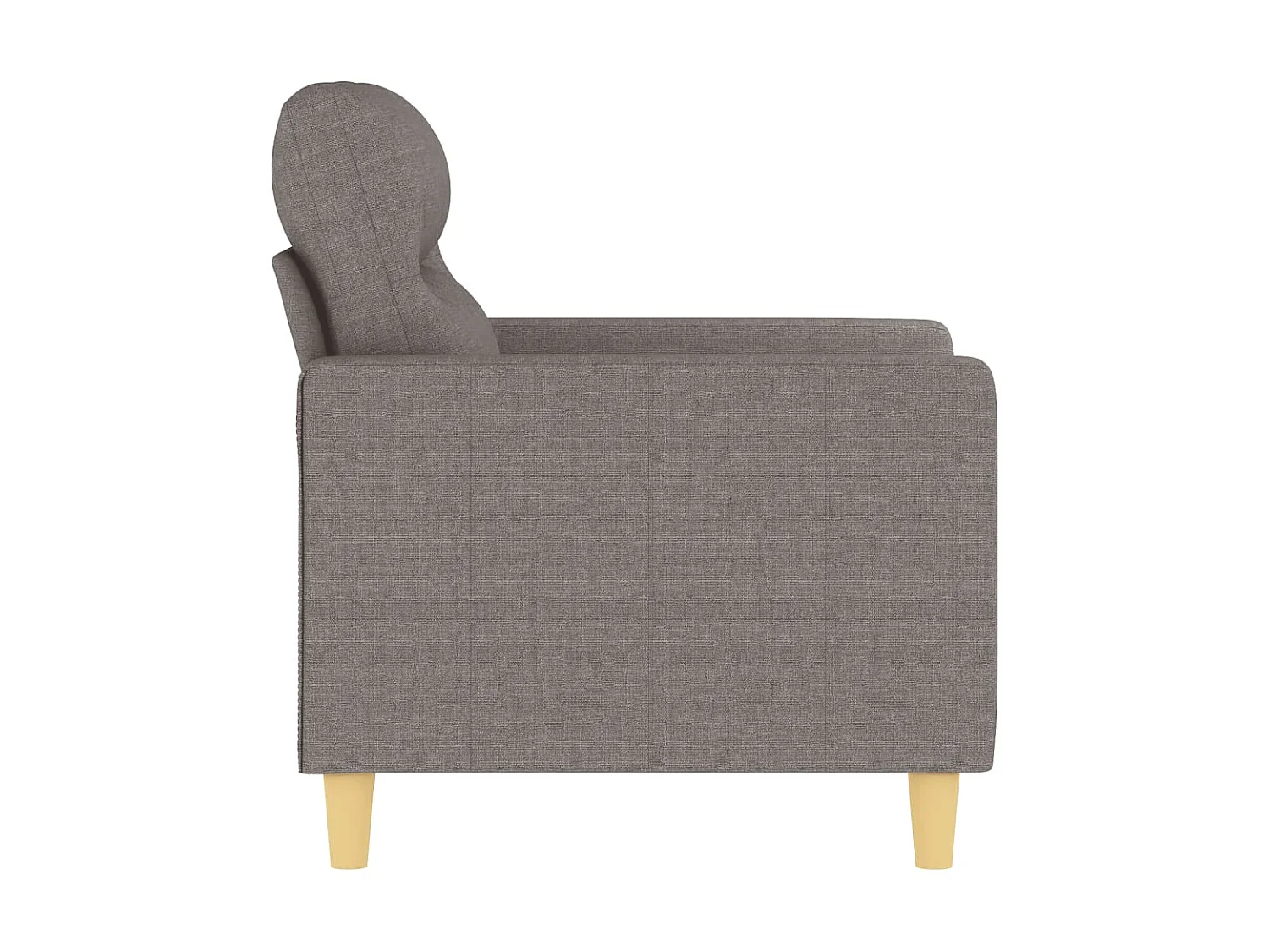 Fauteuil droit Taupe 60 cm Tissu FVBB74588