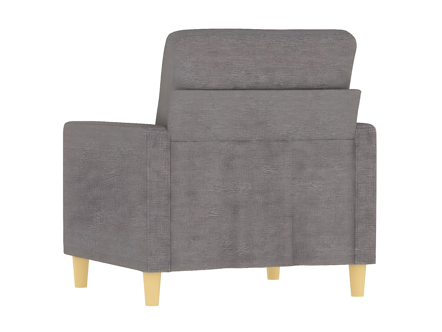 Fauteuil droit Taupe 60 cm Tissu FVBB74588