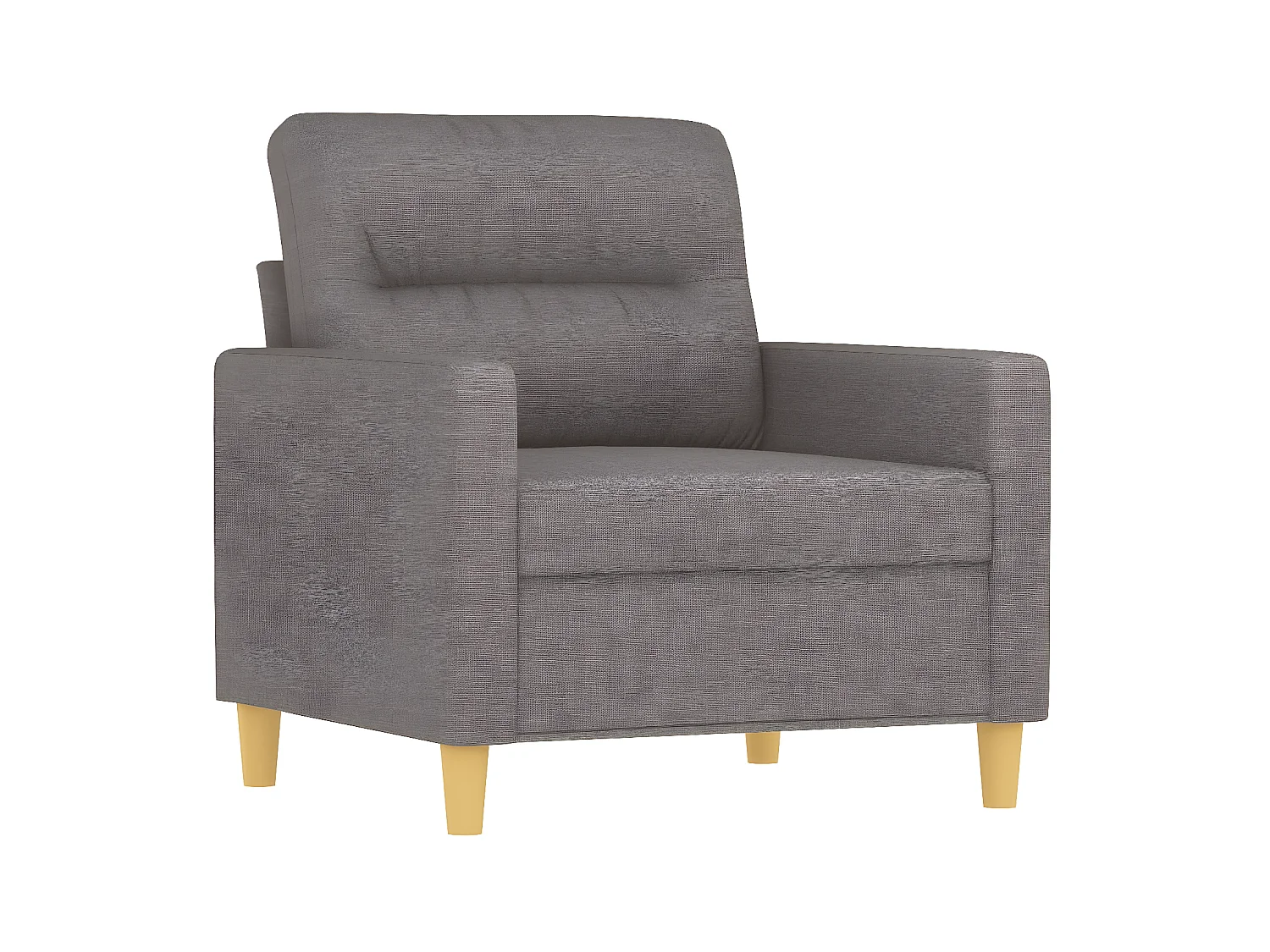 Fauteuil droit Taupe 60 cm Tissu FVBB74588