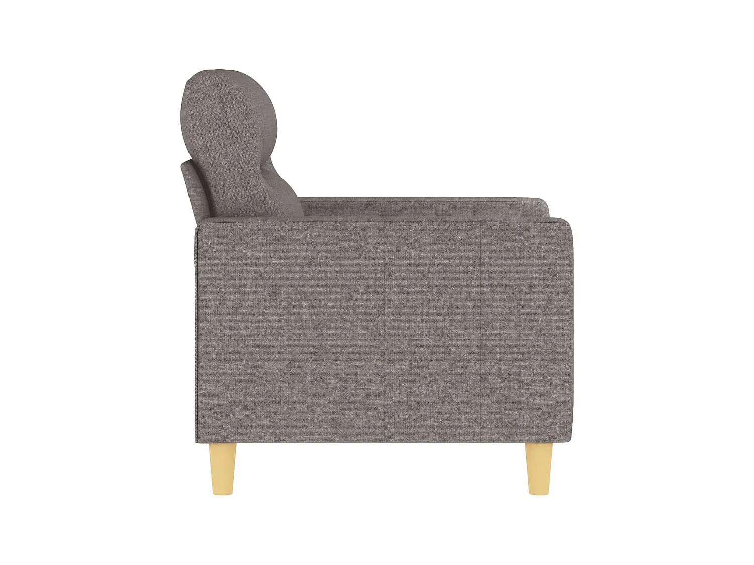 Fauteuil droit Taupe 60 cm Tissu FVBB74588