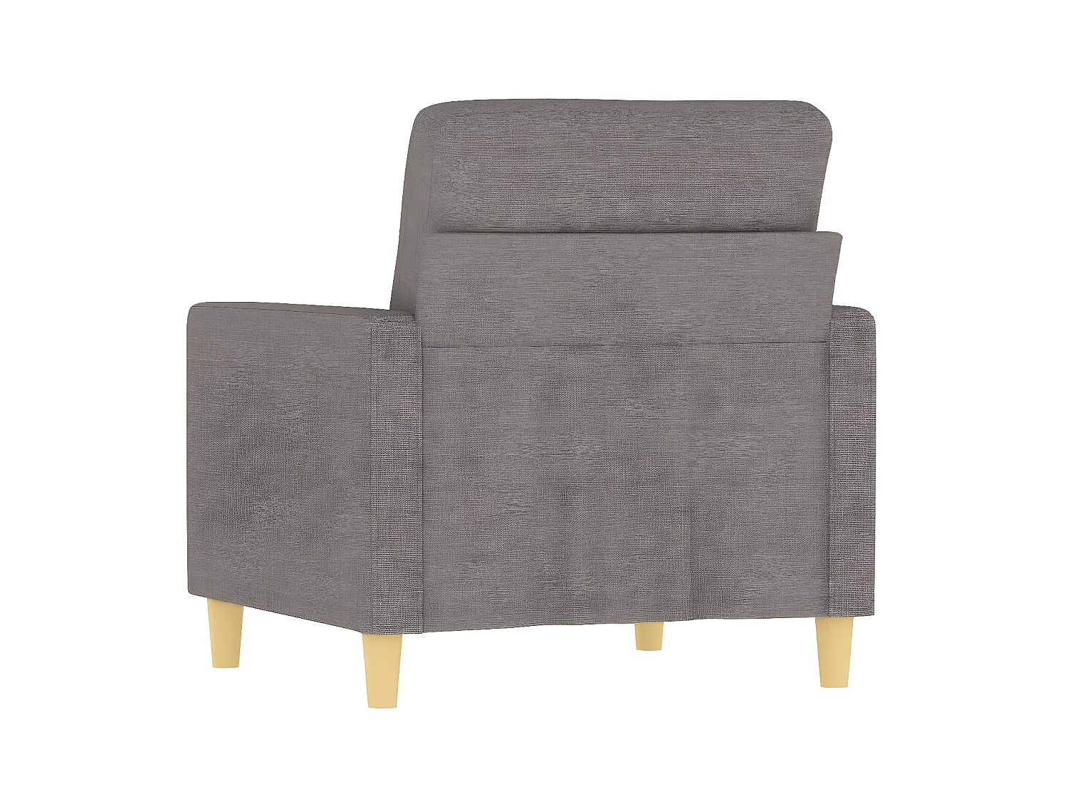 Fauteuil droit Taupe 60 cm Tissu FVBB74588