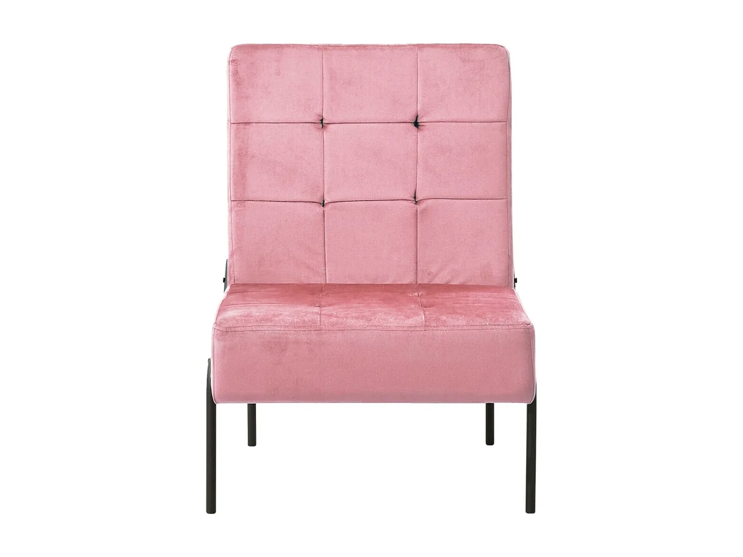 Fauteuil droit 65x79x87 cm Rose Velours SEF30202