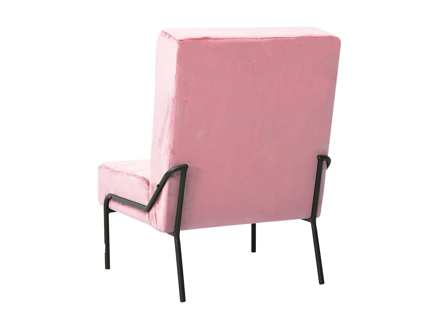 Fauteuil droit 65x79x87 cm Rose Velours SEF30202