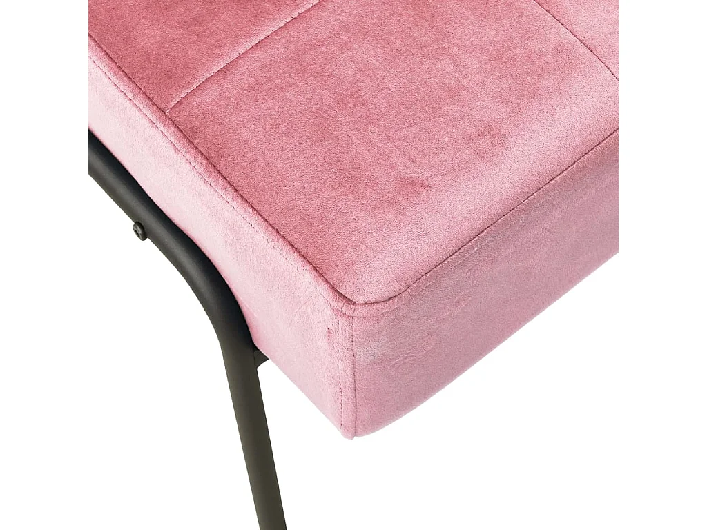Fauteuil droit 65x79x87 cm Rose Velours SEF30202