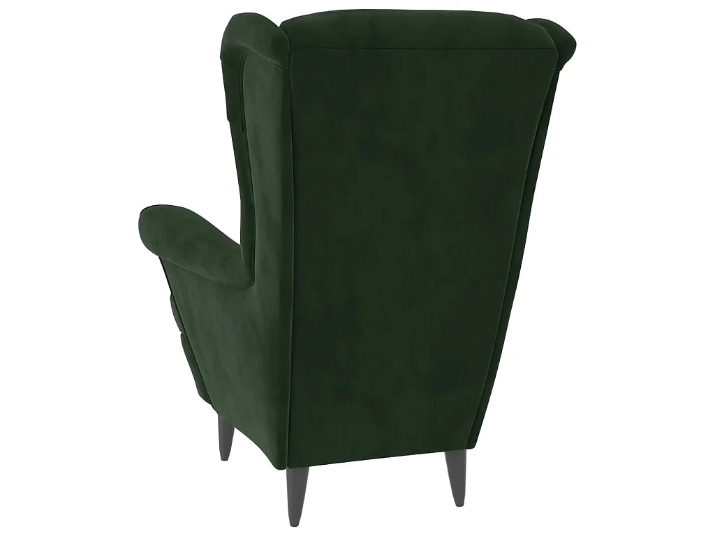 Fauteuil de salon vert foncé velours SEF18993