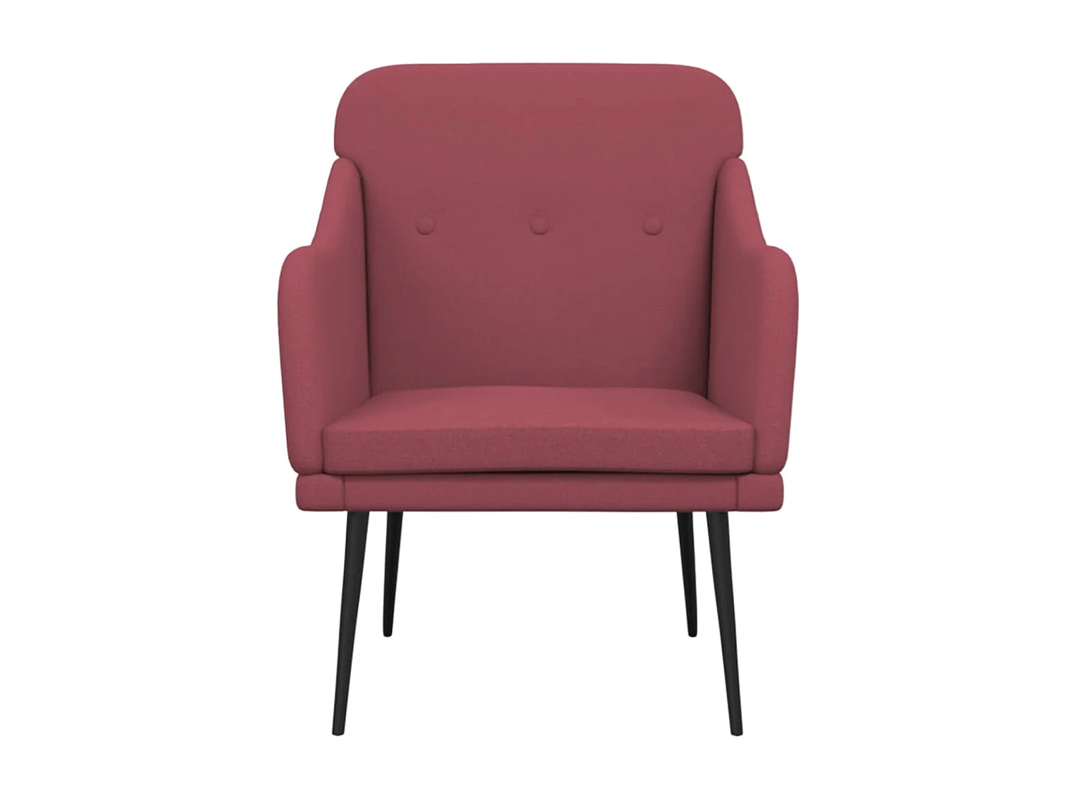 Sillón de tela rojo tinto 63x76x80 cm ES40869