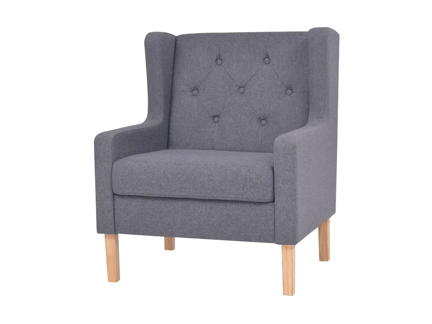 Fauteuil droit Gris Tissu SEF93303