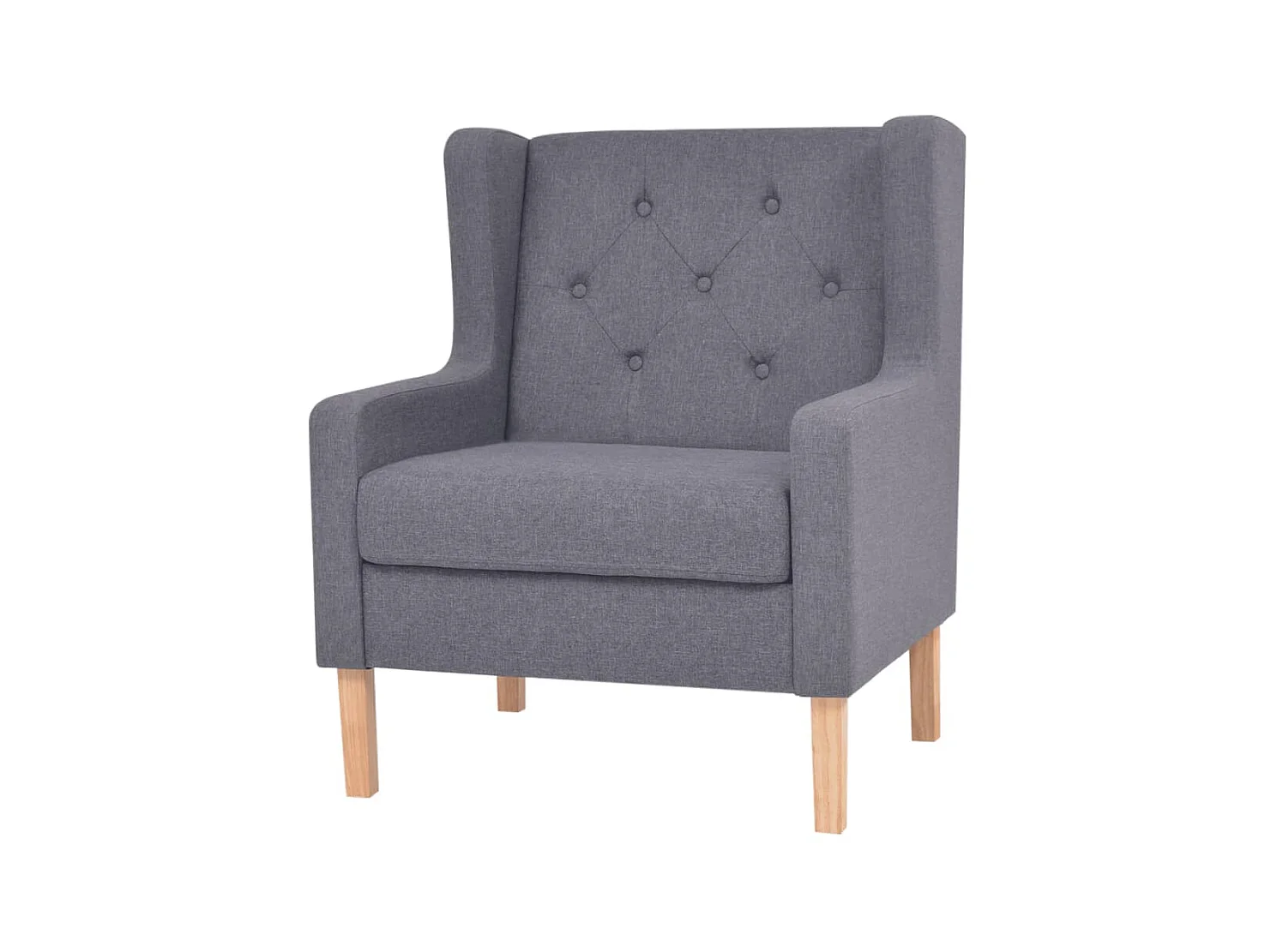 Fauteuil droit Gris Tissu SEF93303