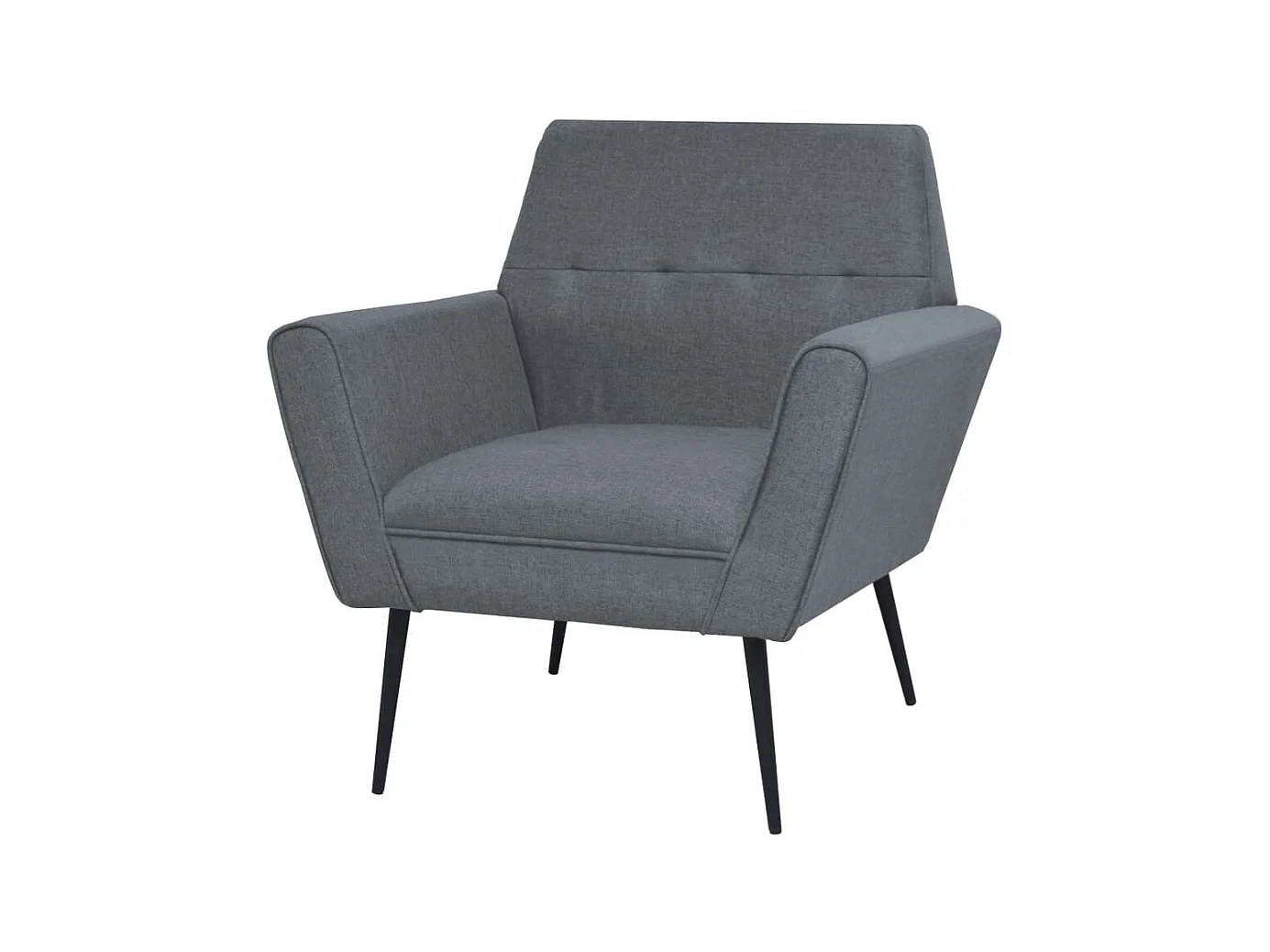 Fauteuil droit Gris clair Acier et tissu SEF96548