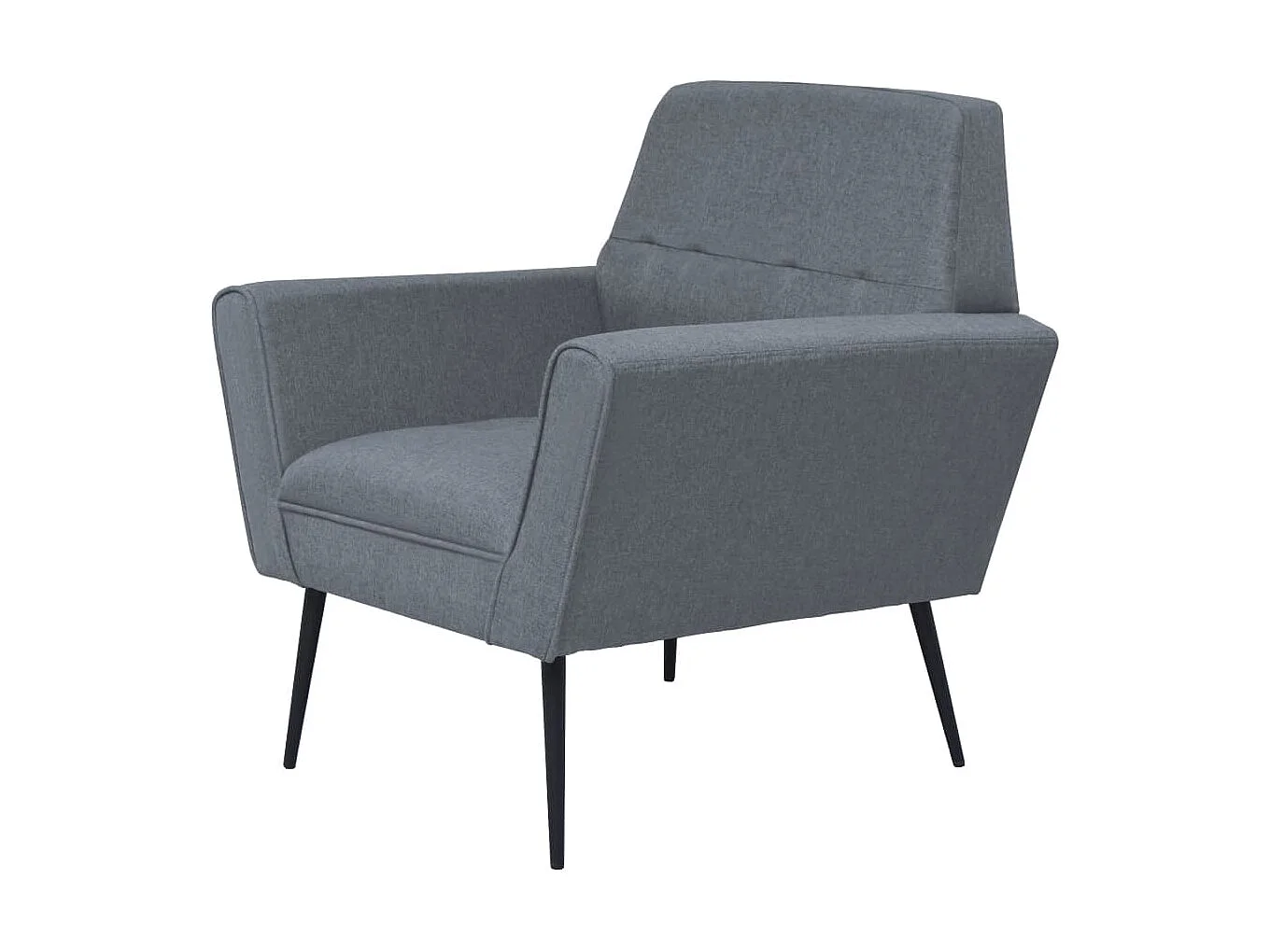 Fauteuil droit Gris clair Acier et tissu SEF96548