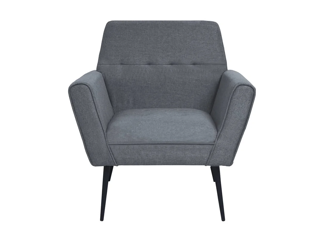 Fauteuil droit Gris clair Acier et tissu SEF96548