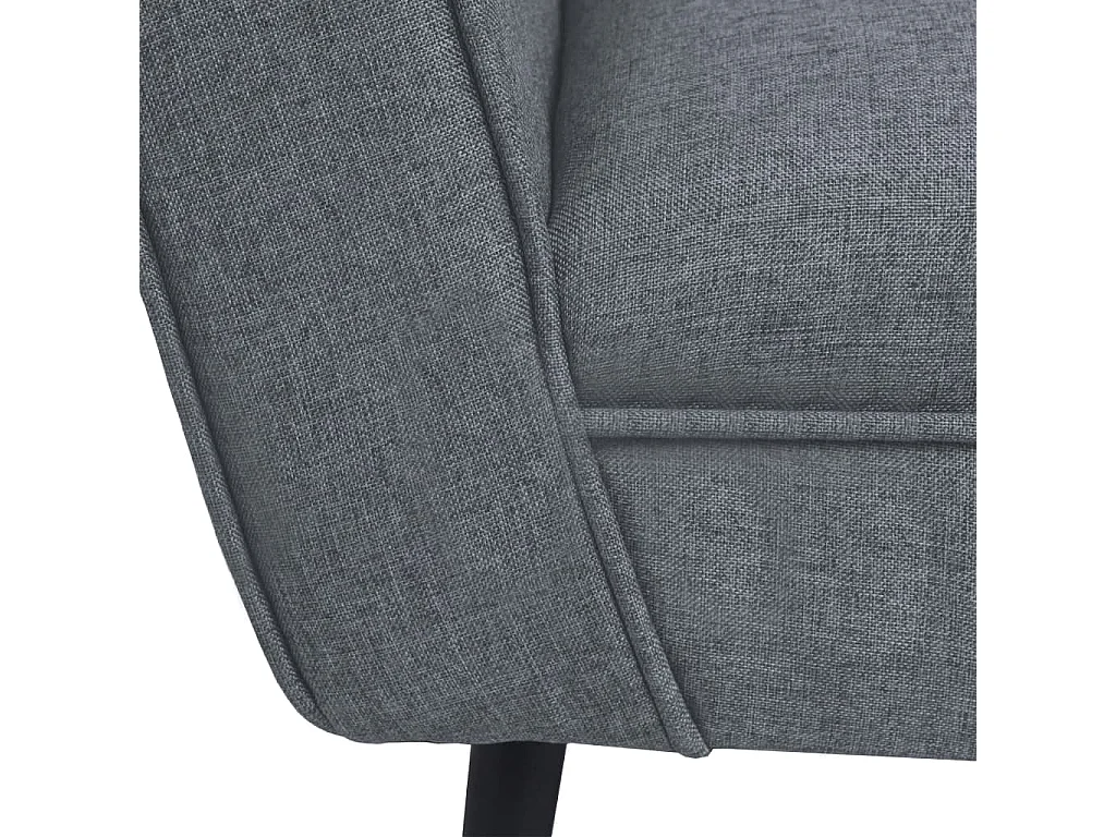 Fauteuil droit Gris clair Acier et tissu SEF96548