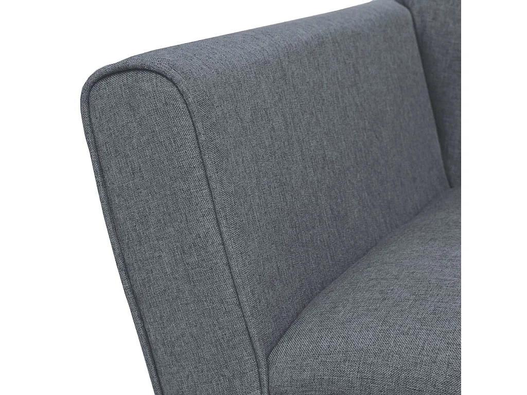 Fauteuil droit Gris clair Acier et tissu SEF96548