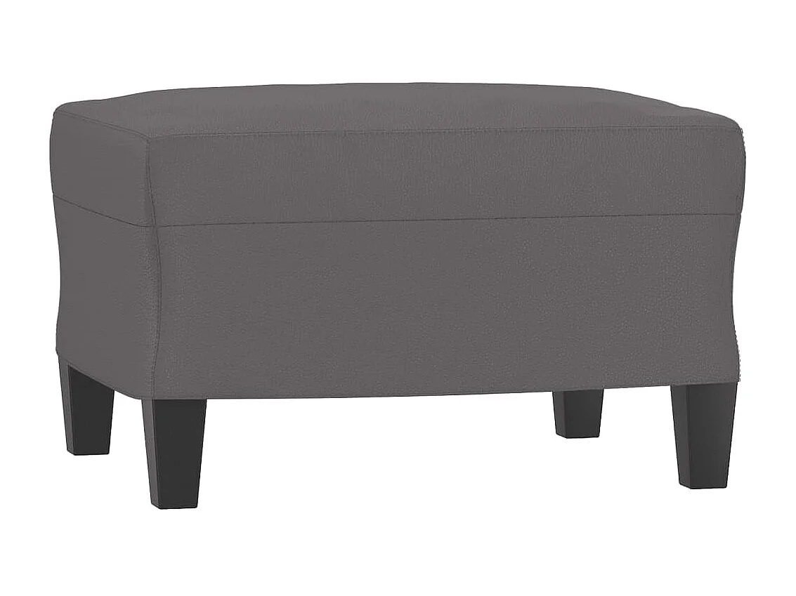 Fauteuil avec repose-pied Confortable Gris 60 cm Similicuir LQD5025