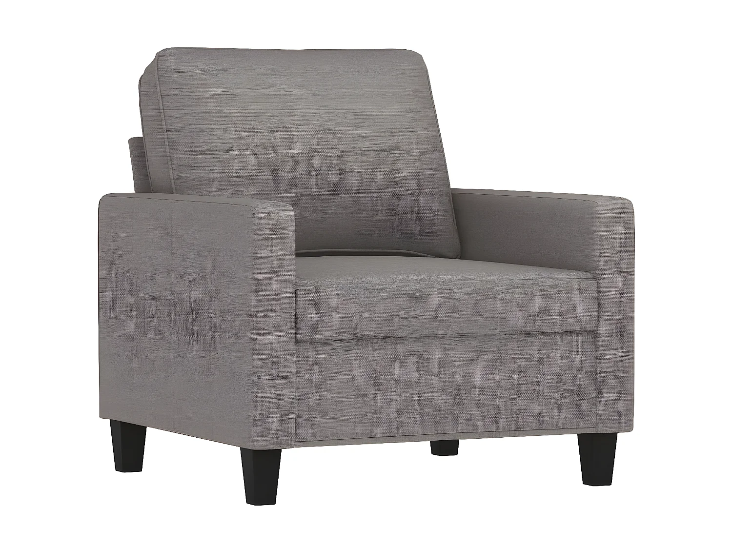 Fauteuil droit Taupe 60 cm Tissu FVBB34233