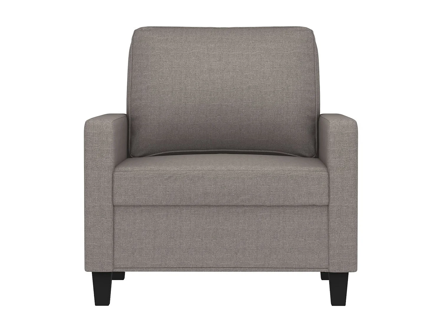 Fauteuil droit Taupe 60 cm Tissu FVBB34233