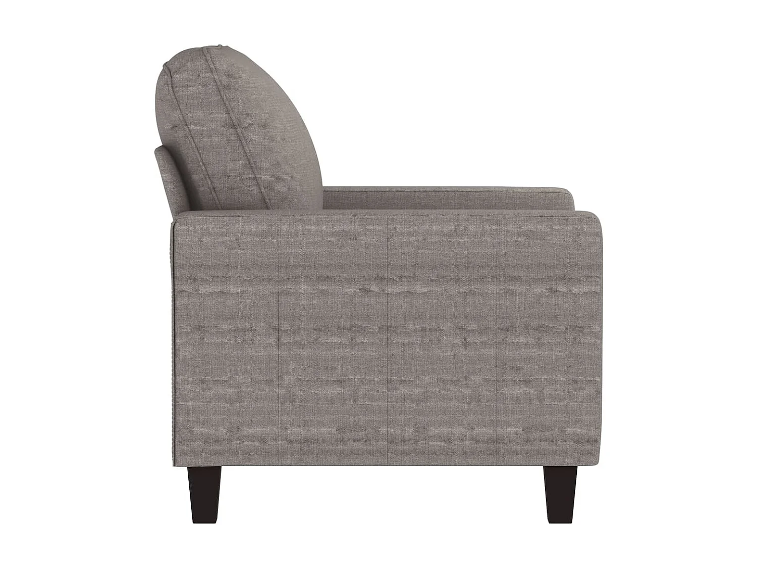 Fauteuil droit Taupe 60 cm Tissu FVBB34233