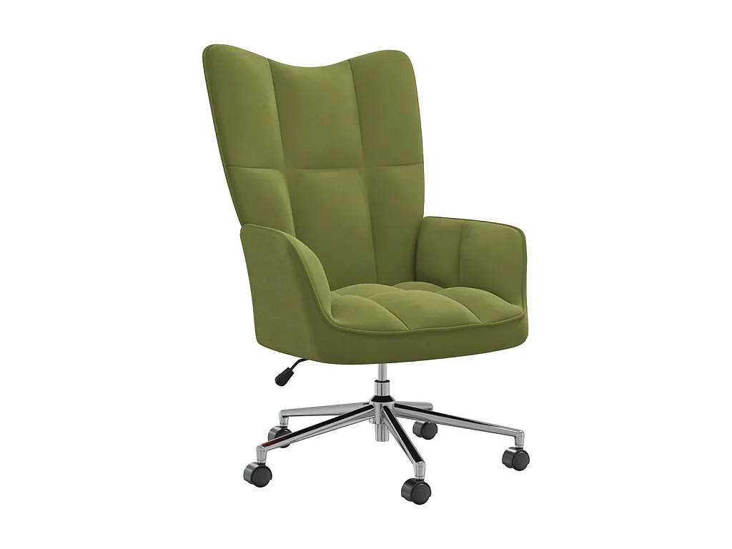 Fauteuil droit Vert clair Velours OIU4835