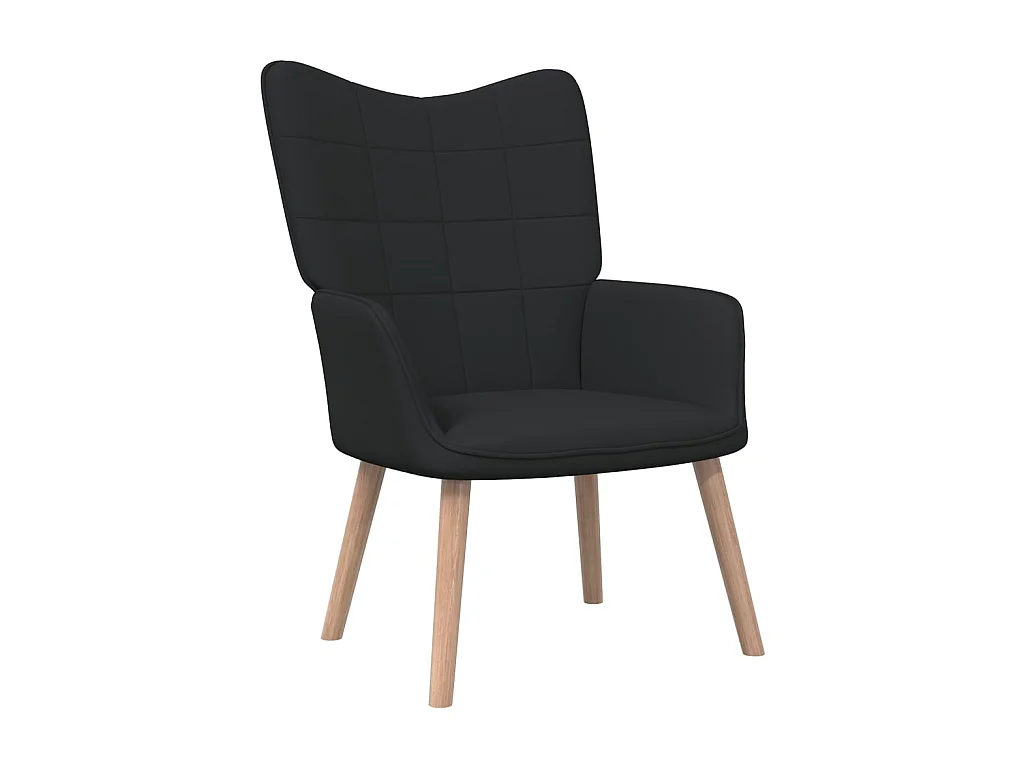 Relaxsessel | Fernsehsessel mit Hocker Schwarz Stoff -gkd878360