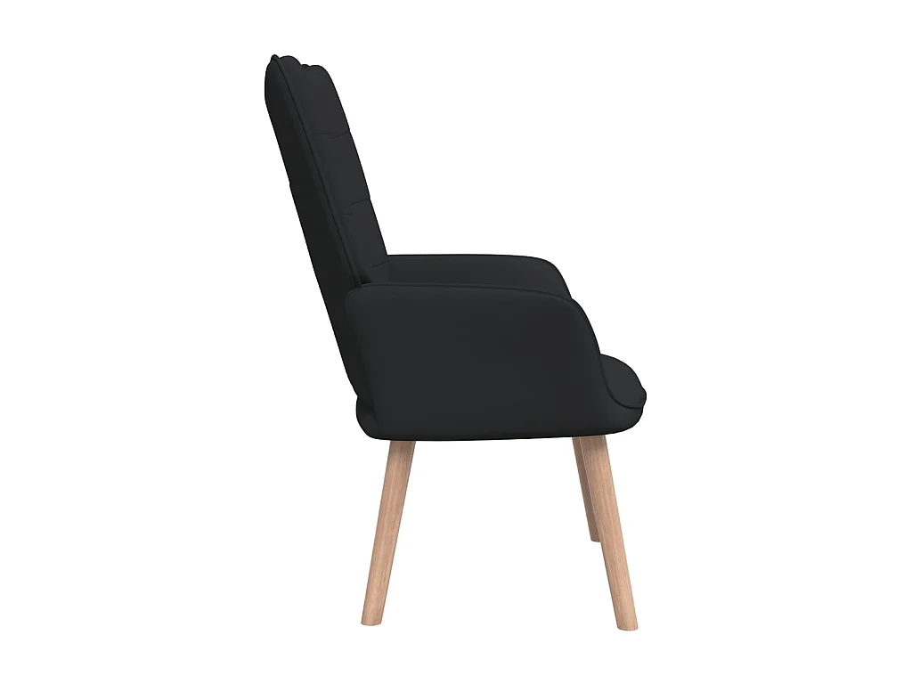 Relaxsessel | Fernsehsessel mit Hocker Schwarz Stoff -gkd878360