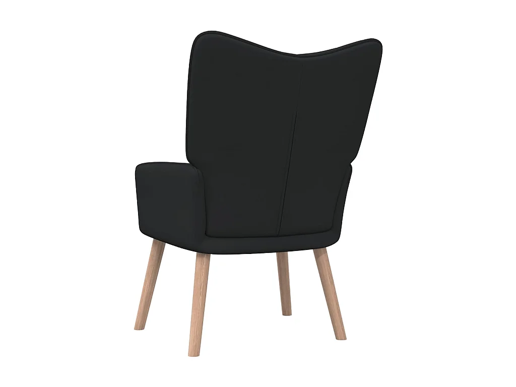 Relaxsessel | Fernsehsessel mit Hocker Schwarz Stoff -gkd878360
