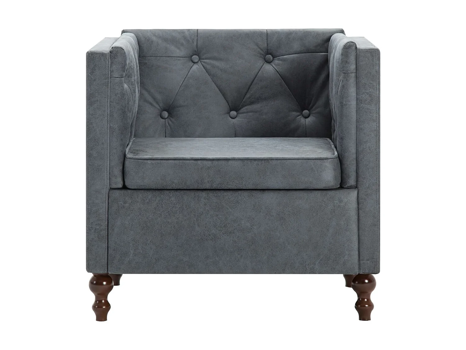 Fauteuil droit Gris Tissu SEF90181