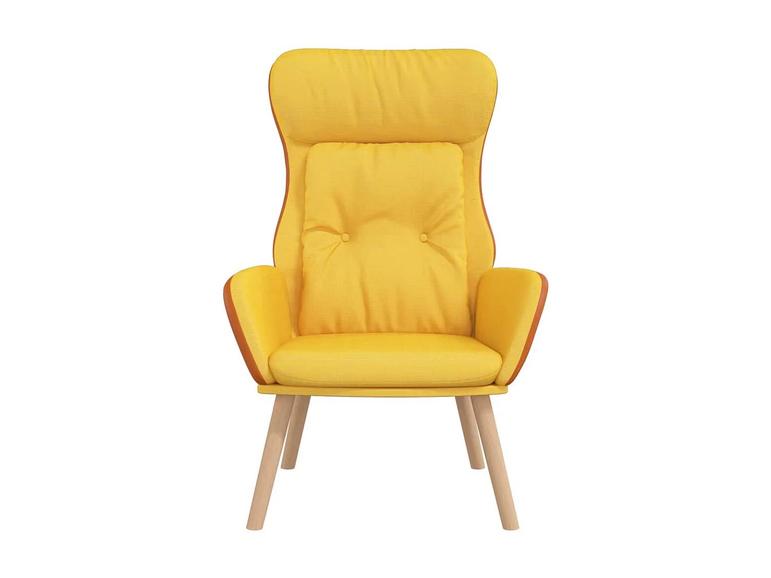 Fauteuil droit Jaune moutarde Tissu et PVC OIU1172