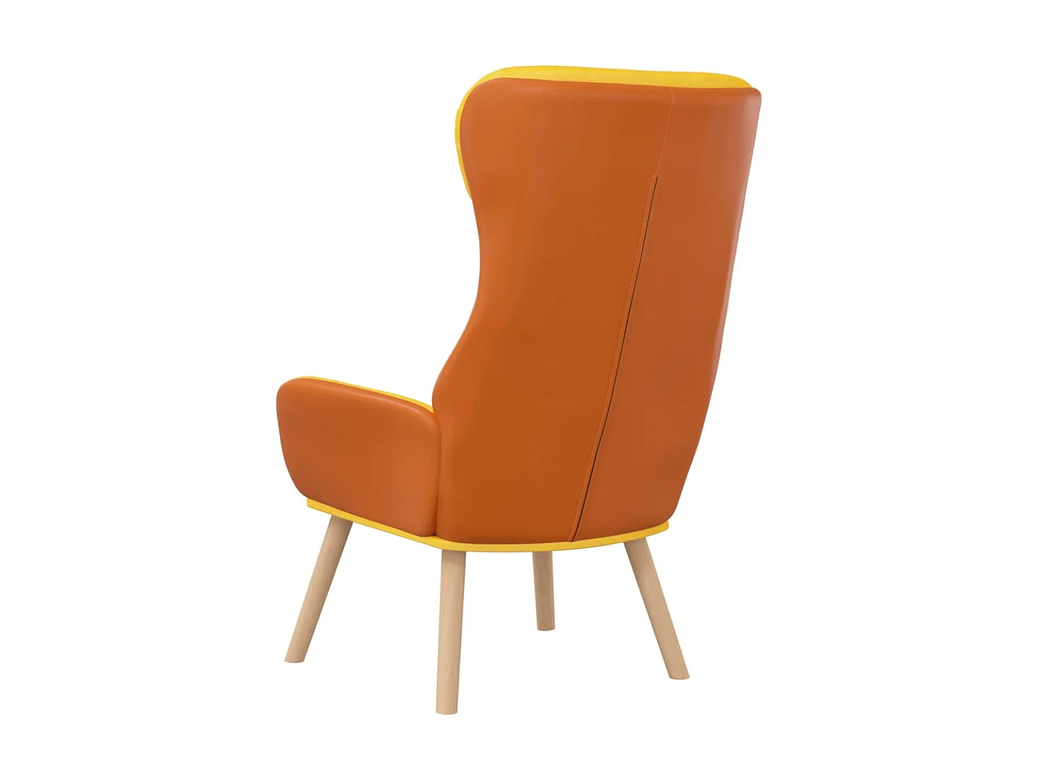 Fauteuil droit Jaune moutarde Tissu et PVC OIU1172
