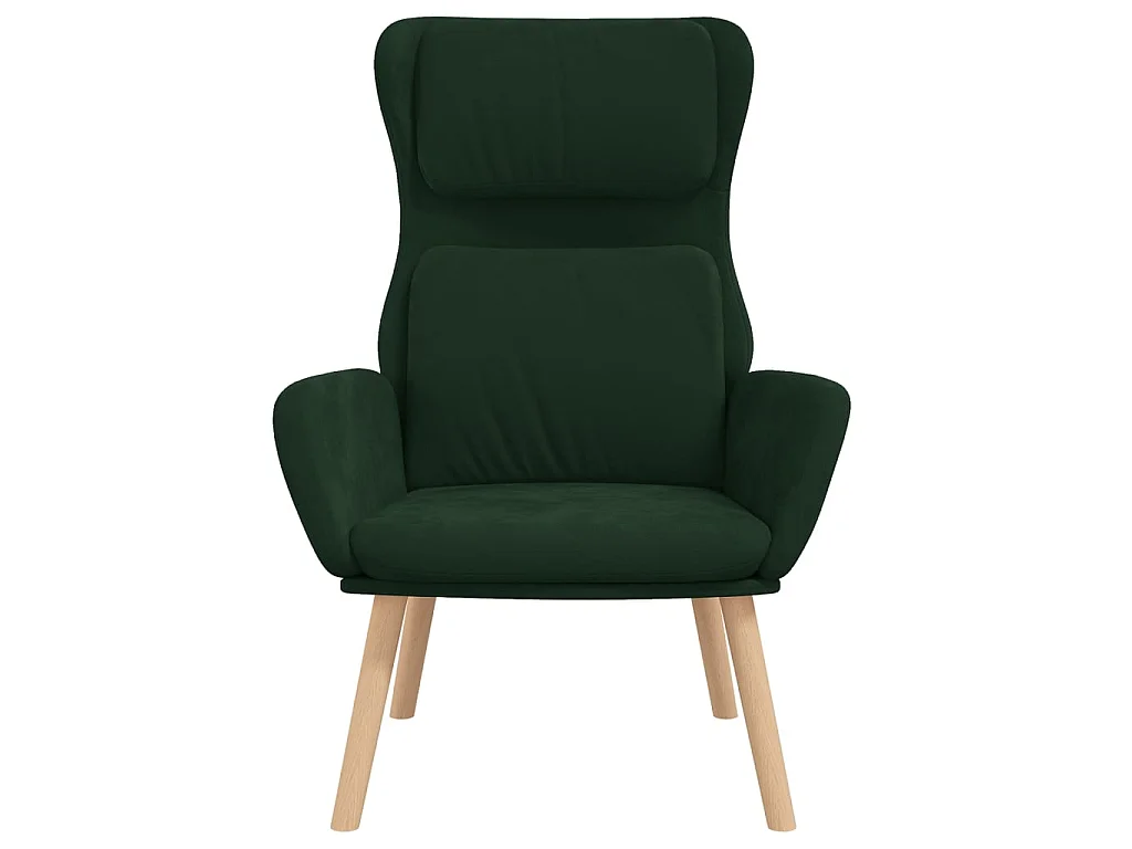 Fauteuil droit Vert foncé Velours OIU4518