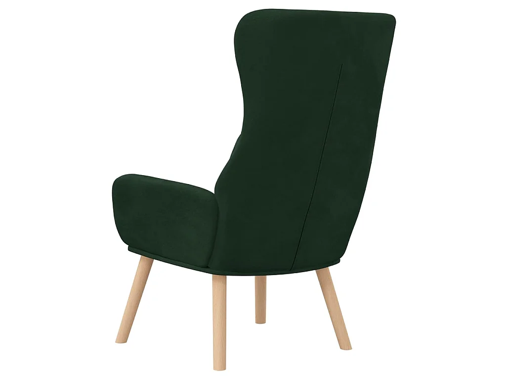 Fauteuil droit Vert foncé Velours OIU4518