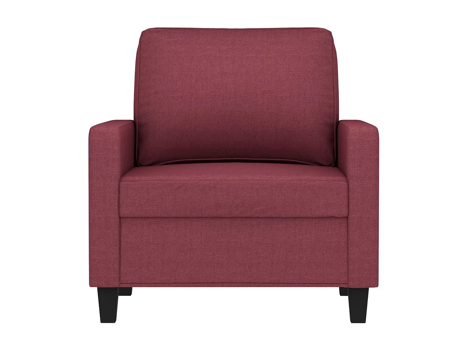 Fauteuil droit Rouge bordeaux 60 cm Tissu FVBB36846