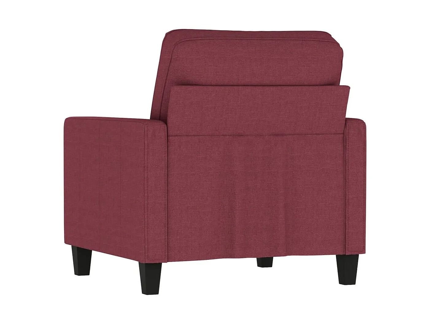 Fauteuil droit Rouge bordeaux 60 cm Tissu FVBB36846