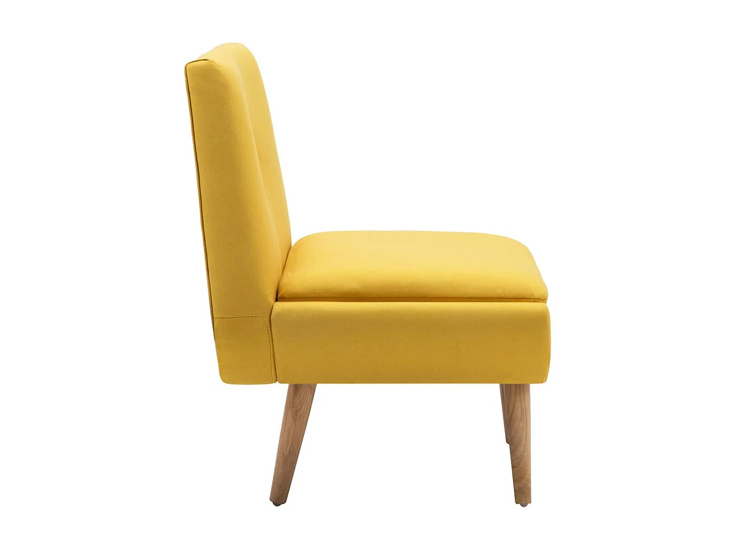 Fauteuil de salon sans accoudoirs Jaune Tissu SEF10222