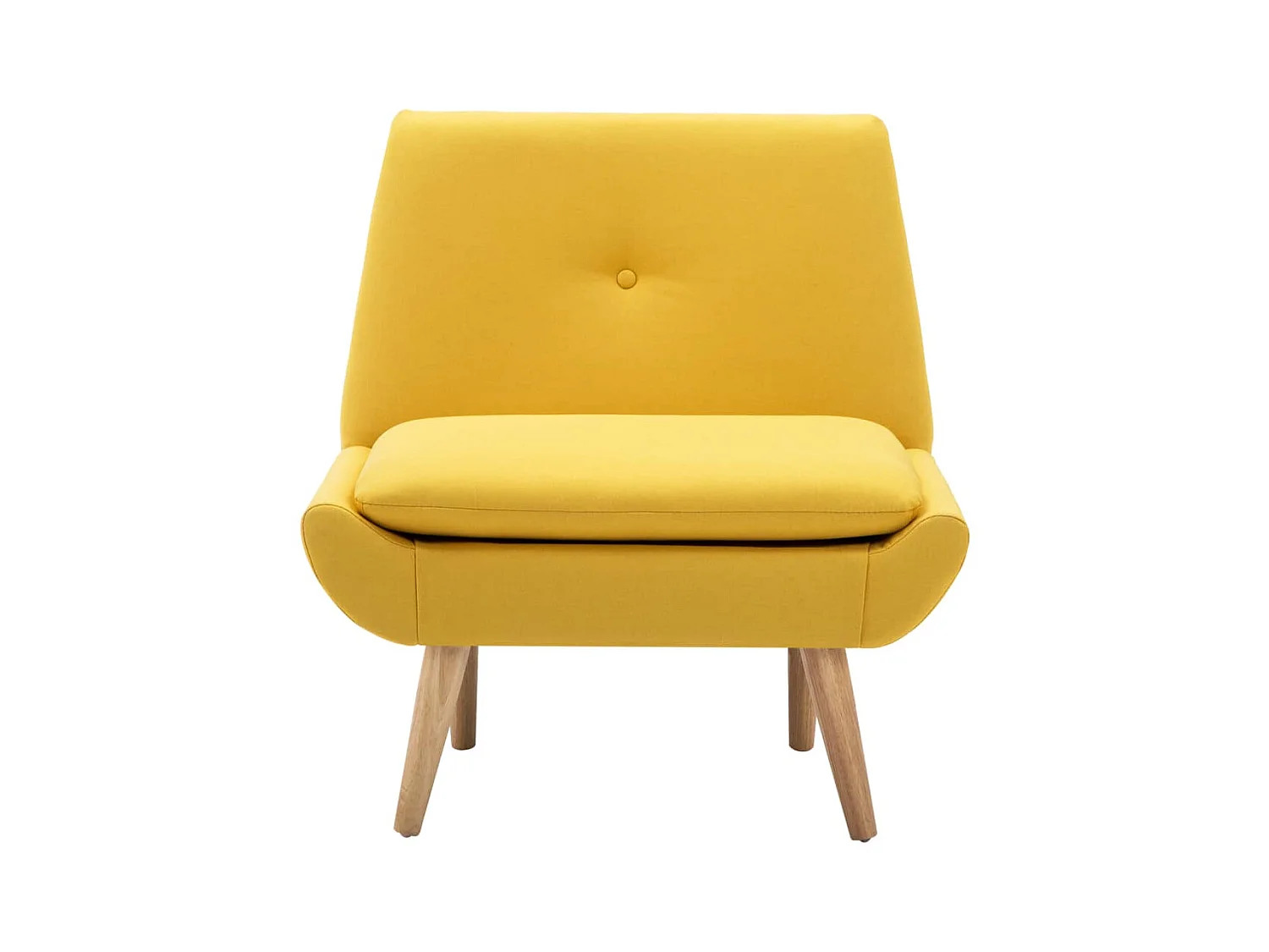 Fauteuil de salon sans accoudoirs Jaune Tissu SEF10222